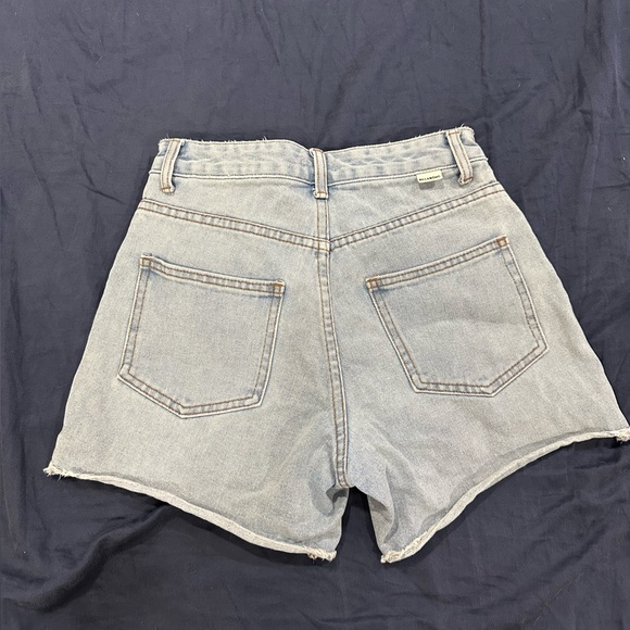 BILLABONG HIGH WAISTED DENIM SHORTS - Picture 7 of 8